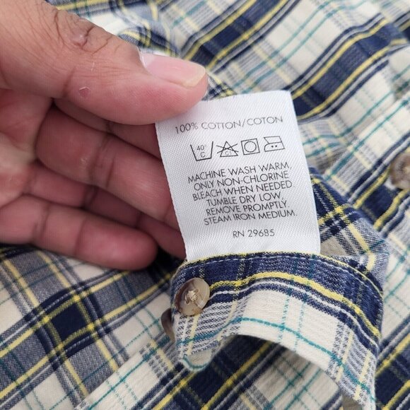 Pendleton Button Up Mens L Multicolor Plaid‎ Oceanside Short Sleeve 100% Cotton - Picture 8 of 8